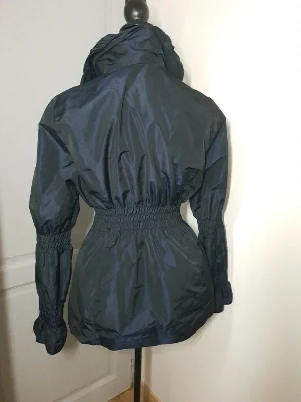 Trench / Night blue fitted raincoat Made in Italy – Size S / M – photo 4